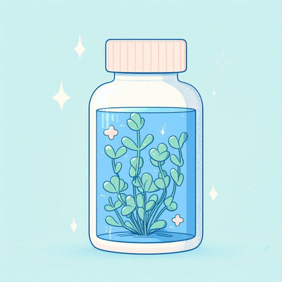 Vegan cod liver oil alternative - algae-based omega-3 DHA supplement capsules from microalgae