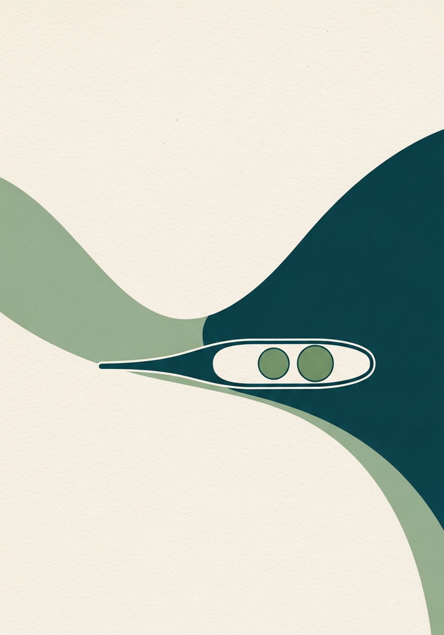 Abstract editorial illustration of Nannochloropsis nutritional benefits with elegant microalgae motif in deep teal and sage