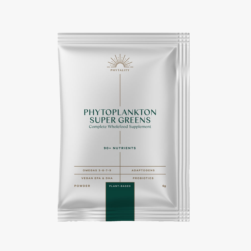 Phytality Supergreens Sachet (contains antioxidants, adaptogens, probiotics, AND ULTANA Phytoplankton)